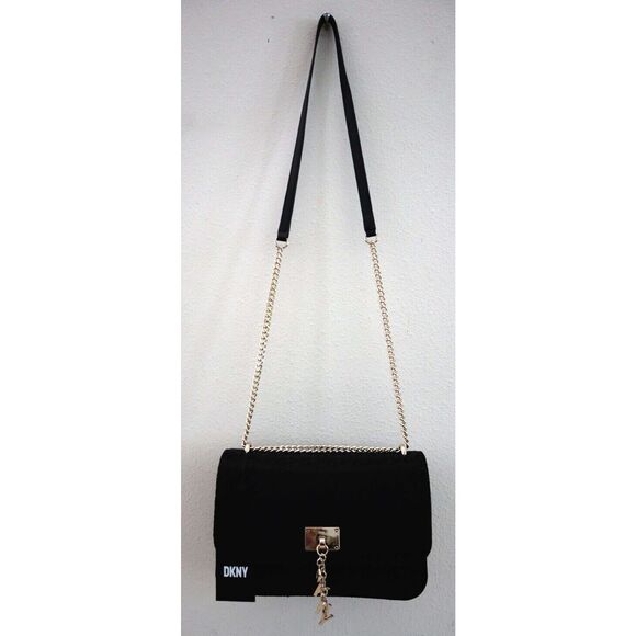 DKNY R313FE83 Women's Black Cleo Jacquard Print Chain Strap Shoulder Bag - Picture 15 of 16